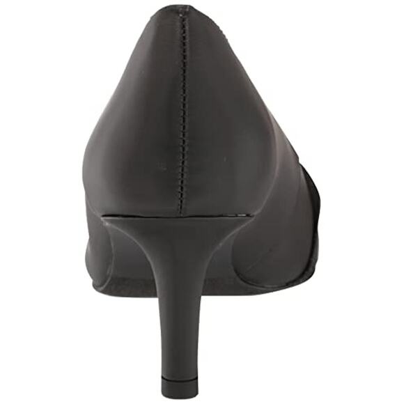 NWT Easy Street Women's Electa Pump, Black Satin, 8.5 Wide - Picture 5 of 7